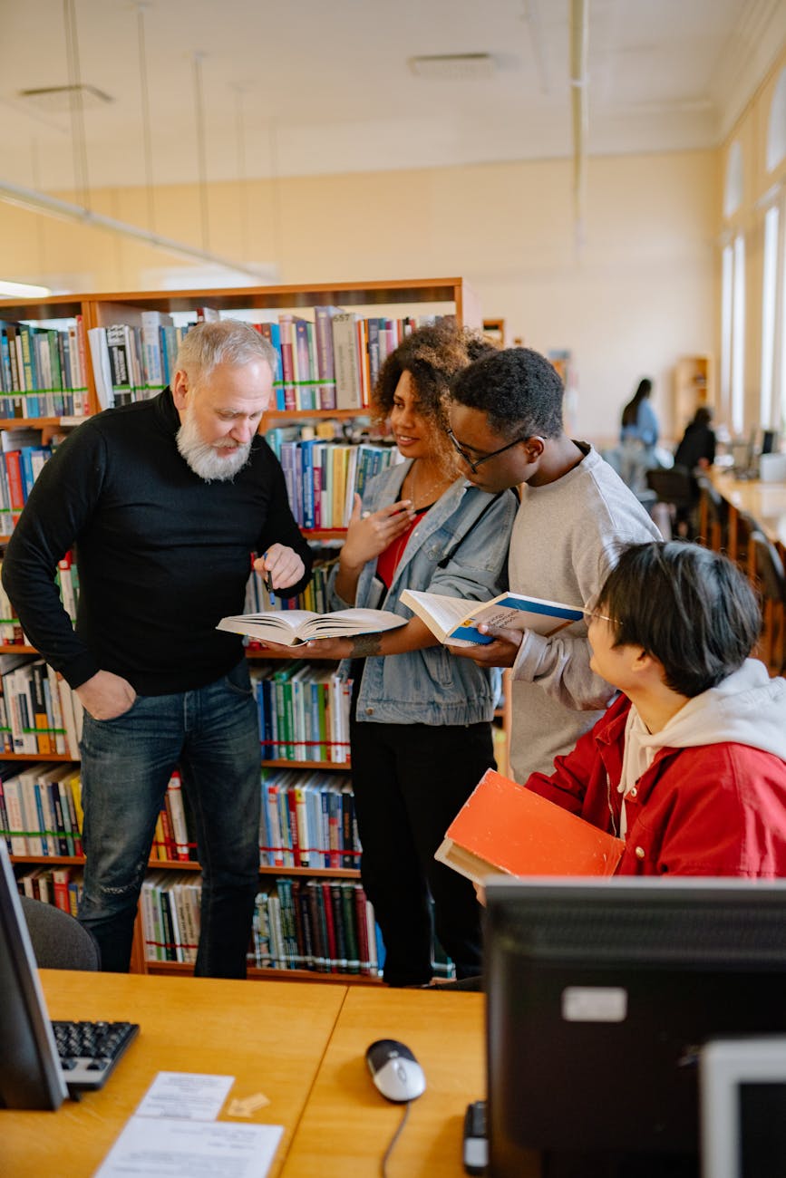 Students preparing for exams